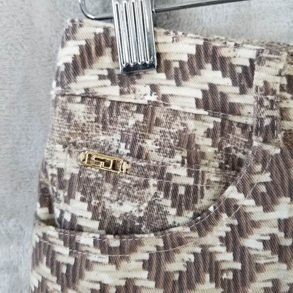 Vtg St John Sport Pant Suit Women M Brown Basket Weave Straight Leg USA Eclectic - Picture 16 of 16